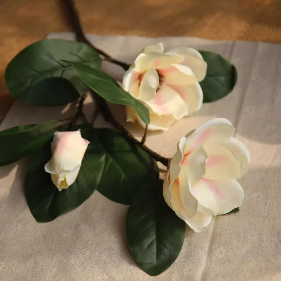 Rama Magnolia Artificial 2 Cabezas YBL048