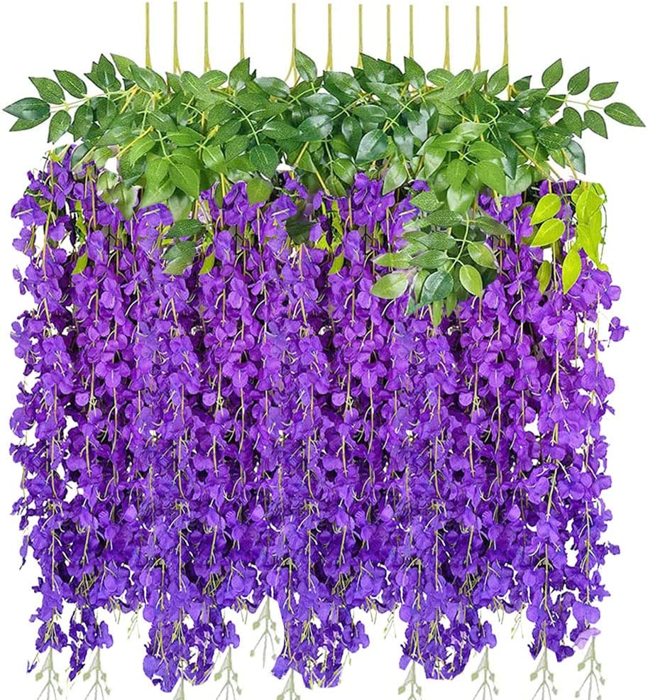 Lote 12 Wisteria Colgante con Follaje YBL001