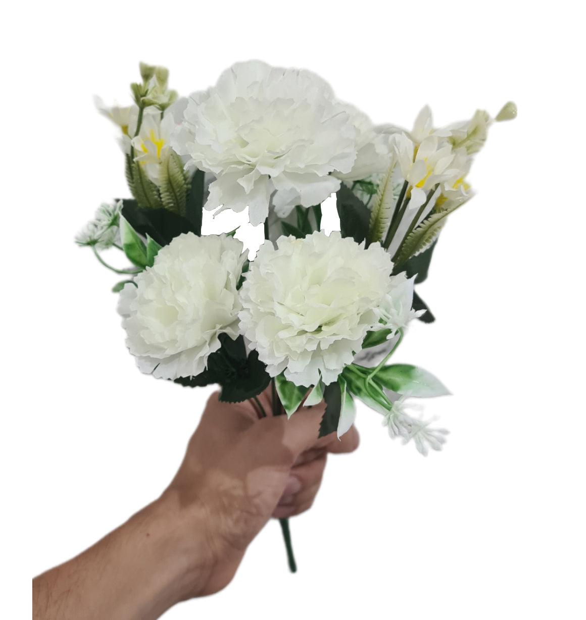 Bouquet Ramo de Clavel Margaritas con Follaje - PD036