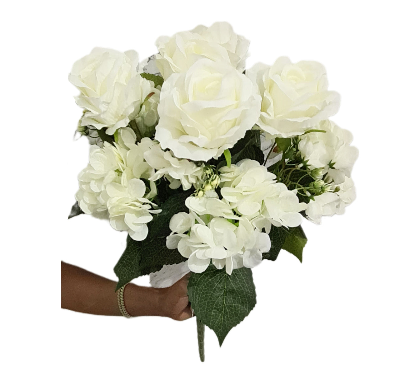 Bouquet Ramo Grande 60cm con 5 Rosas y 5 Hortensias - CL004