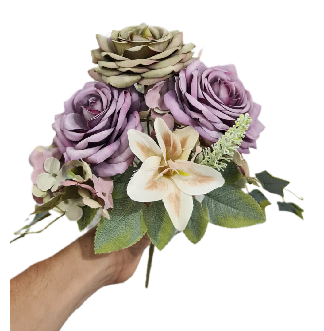 Bouquet Ramo con 3 Rosas y 3 Lilis - CL001