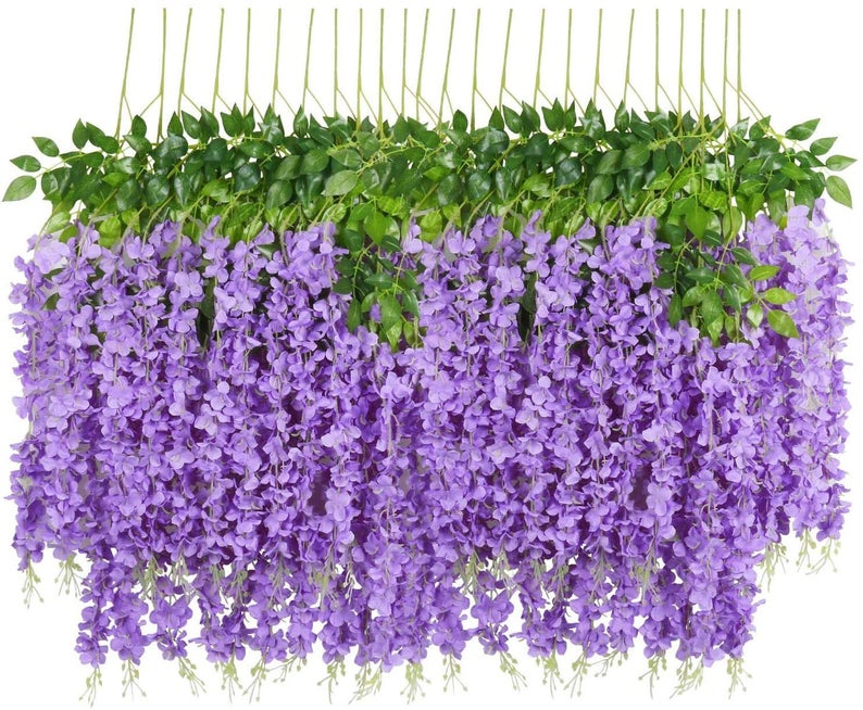 Lote 12 Wisteria Colgante con Follaje YBL001